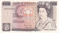 United Kingdom 10 Pounds - Elizabeth II - Florence Nightingale - ND (1988-1991) - Serial HN - P.379e