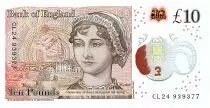 United Kingdom 10 Pounds Elisabeth II - Jane Austens - 2016 (2017) Polymer - Serial CL24