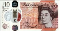 United Kingdom 10 Pounds Elizabeth II - Jane Austen - Polymer - 2016 (2020)  - P.395b