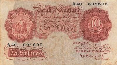 United Kingdom 10 Shillings - Britannia - ND (1934-39) - P.362c