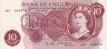 United Kingdom 10 Shillings - Elizabeth II - Britannia - ND (1960-1965) - XF - P.373a
