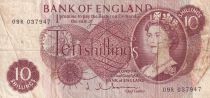 United Kingdom 10 Shillings - Elizabeth II - Britannia - ND (1962-1966) - F - P.373b