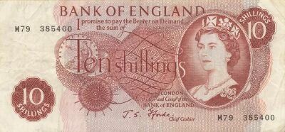 United Kingdom 10 Shillings - ND (1966-70) - Replacement - P.373c