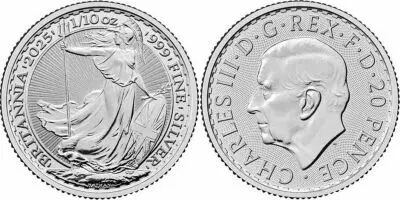 United Kingdom 20 Pence Britannia GB 2025 - 1/10 Oz - Silver