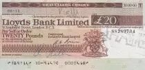 United Kingdom 20 Pounds - Travellers Cheque