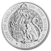 United Kingdom 5 Pounds - 2 oz Silver - Lion of England - 2022
