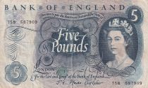 United Kingdom 5 Pounds - Elisabeth II - 1966 - F - P.375b