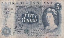 United Kingdom 5 Pounds - Elizabeth II - ND (1970-1971) - P.375c