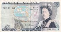 United Kingdom 5 Pounds - Elizabeth II - ND (1971-1991) - KZ Series