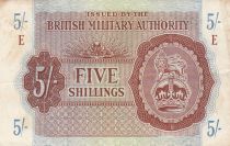United Kingdom 5 Shillings British Military Authority - 1943 - Serial E