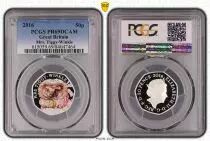United Kingdom 50 Pence 2016  - M Tiggy Winkle - PCGS PR 69