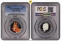 United Kingdom 50 Pence 2016  - Squirrel Nutkin - PCGS PR 68