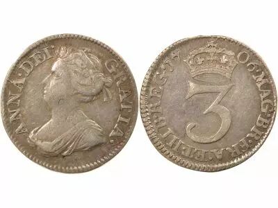 United Kingdom Anna - 3 Silver Pence, Maundy - 1706
