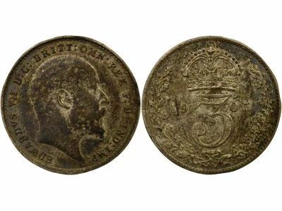 United Kingdom Edward VII - 3 Silver Pence - 1905 London