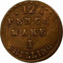 United Kingdom Prince Albert - Copper School  Counter Token, 12 Pence = Shilling - 1843