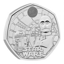 United Kingdom R2D2 and C3PO - Star Wars - 50 Pence 2023 BU