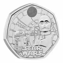 United Kingdom R2D2 and C3PO - Star Wars - 50 Pence 2023 BU