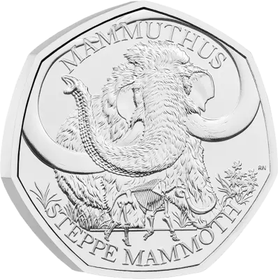 United Kingdom Steppe mammoth - 50 Pences 2024 BU