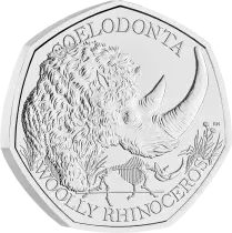 United Kingdom Woolly Rhinoceros - 50 Pences 2024 BU