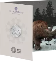 United Kingdom Woolly Rhinoceros - 50 Pences 2024 BU