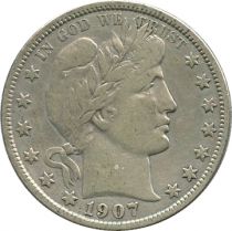 United States of America 1/2 Dollar Liberty, Barber - 1907