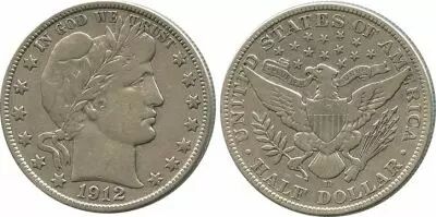 United States of America 1/2 Dollar Liberty, Barber