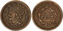 United States of America 1 Cent Liberty - 1851