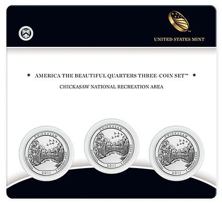 Coin Usa Fdc 11 Set Of 3 Coins Of 1 4 Chickasaw