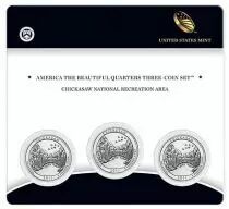 United States of America FDC.2011 Set of 3 coins of 1/4 $ Chickasaw