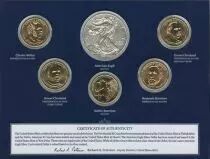 United States of America FDC.2012 1 $ Dollar Coin Set 2012 - 6 coins