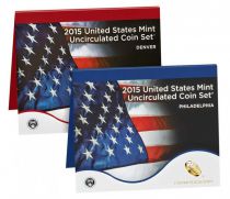 United States of America FDC.2015 14 Pièces, Uncirculated Set 2015 - 14 coins P Philadelphia FDC.2015 14 Pièces, 14 coins - Denv