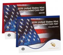 United States of America Uncirculated Coin Set BU Denvier (D) + Philadelphia (P) 2018 - 20 coins