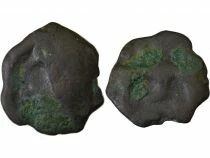 Upper and Middle Seine - Potin with Bull and Lilly - 60 / 40 BC