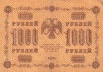 U.R.S.S. (F&eacute;d&eacute;ration de Russie) 1000 Roubles - 1918 - P.95