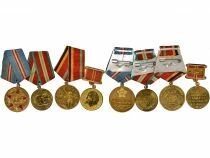 U.R.S.S. (F&eacute;d&eacute;ration de Russie) Set of 4 Military and Jubilee Medals