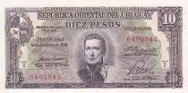 Uruguay 10 Pesos - Jose Gervasio ARTIGAS - 02-01-1939 - Serial D