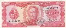 Uruguay 100 Pesos - J.G. Artigas - Independance - 1967 - Serial A