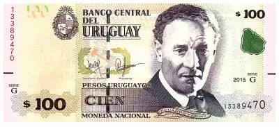 Uruguay 100 Pesos Urugayos - Eduardo Fabini - 2015 (2018) - S�rie G