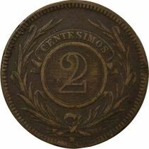 Uruguay 2 Centesimos - 1869 (1870) H Heaton