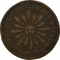 Uruguay 2 Centesimos - 1869 (1870) H Heaton