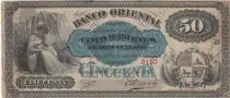 Uruguay 50 Doblones  Banco Oriental - 1867-1869