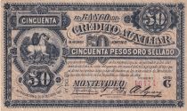 Uruguay 50 Pesos - Horses - 1887 - Serial G
