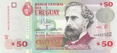 Uruguay 50 Pesos - Jos� Pedro Varela - 2000 - Series B