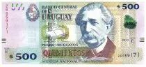 Uruguay 500 Pesos Urugayos, Alfredo Vasquez Acevedo - 2014 - S&eacute;rie E