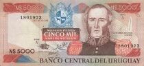 Uruguay 5000 Nuevos Pesos - General Lavalleja - ND (1983) - P.65