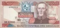 Uruguay 5000 Nuevos Pesos - Juan Antonio LAVALLERA - 1983 - Série B