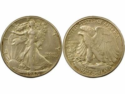 USA 1/2 Dollar Argent, Walking Liberty - 1942 Philadelphie