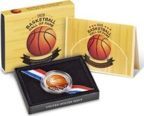 USA 1/2 Dollar Basket Ball - 2020 S San Francisco - Hall of Fame Colorized
