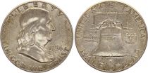 USA 1/2 Dollar Benjamin Franklin - Liberty Bell - 1956 - Silver