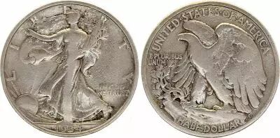 USA 1/2 Dollar Liberty, Eagle - 1934 S San Francisco